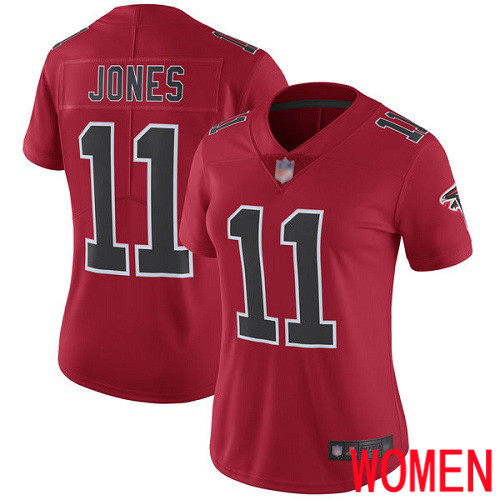 Atlanta Falcons Limited Red Women Julio Jones Jersey NFL Football #11 Rush Vapor Untouchable->women nfl jersey->Women Jersey